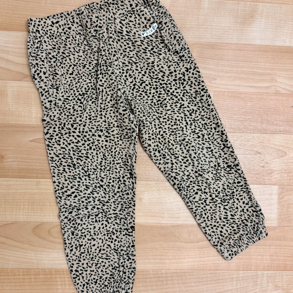 Volcom Kids Tan Leopard Spot Joggers